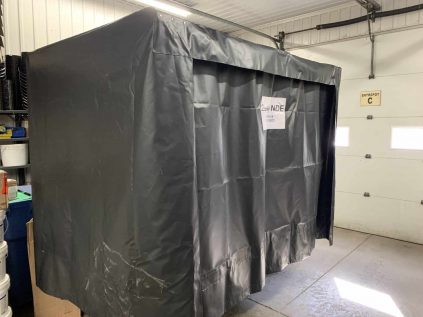 QNDE Enclosure Hoods for Magnetic Bench or Penetrant Line - CUSTOMIZABLE