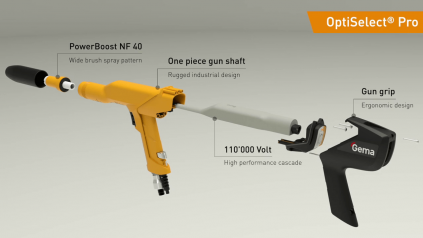 Graco OptiFlex Pro, Pistolet Électrostatique pour Révélateur