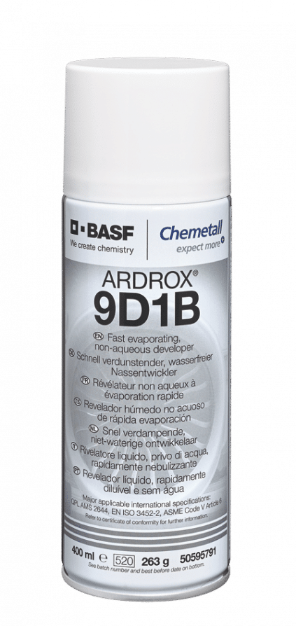 Ardrox 9D1B, Révélateur Non-Aqueux