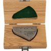 Angle beam calibration block, carbon steel 1018, with wood case