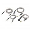 Cable, Armored Single and Dual, RG-174, Various connector types (microdot, mini-microdot, BNC, LEMO, LEMO-00, LEMO-1, UHF)