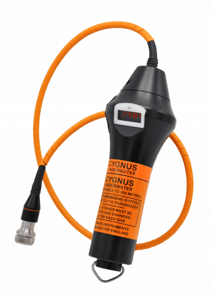 Cygnus underwater thickness gauges – rated for 985 feet - 300m - orange color