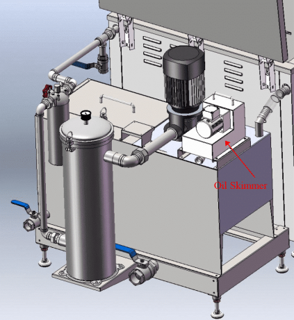 R420 Filtering system with oil skimmer
