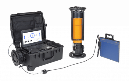 VD 12 - Vidisco panel with MIL laptop and rugged case shown with x-ray tube